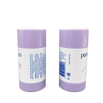 그대로/PP 인쇄에 친절한 둥근 방취제 지팡이 콘테이너 50g 1.76oz 관 Eco