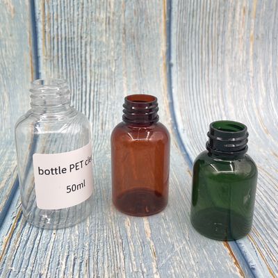30ml 앰버 스포이드 병 보스턴 PET 50ml 라운드 숄더 실크 스크리닝
