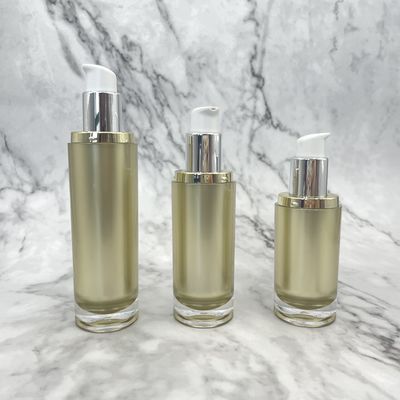 100ml 120ml 화장용 펌프 병 빈 플라스틱 로션 금 아크릴 뜨거운 각인