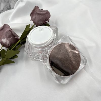 거울 뚜껑을 가진 정연한 화장용 단지 아크릴 크림 콘테이너 50g