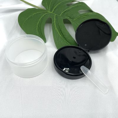 80g 플라스틱 화장용 단지는 숟가락/스크레이퍼를 가진 명확한 콘테이너 가면을 걸러냅니다