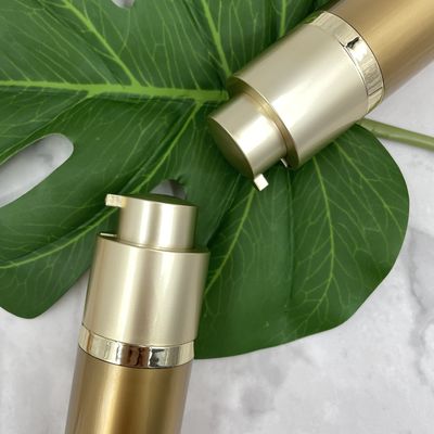 화장품을 위한 금 30ml 15ml 답답한 펌프 병 액추에이터 두 배 벽 전기도금을 하십시오