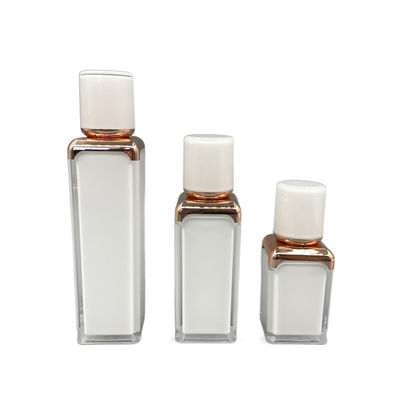 15ml 30ml 답답한 빈 메이크업 병 두 배 벽 사각 ABS 모자