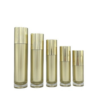 100ml 120ml 화장용 펌프 병 빈 플라스틱 로션 금 아크릴 뜨거운 각인