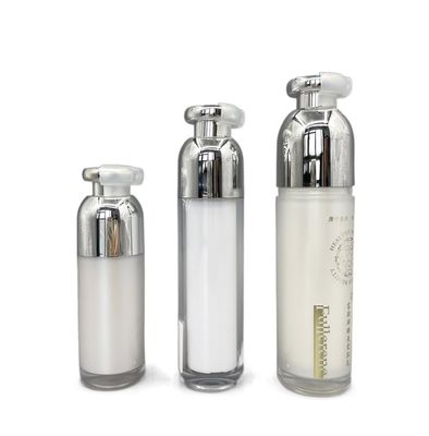 클립을 가진 호화스러운 화장용 펌프 병 두 배 벽 15ml 아BS 작은 콘테이너