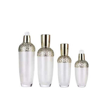 주문을 받아서 만들어지는 타원형 화장용 펌프 병 아크릴 100ml 실크 검열