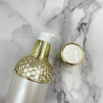 주문을 받아서 만들어지는 타원형 화장용 펌프 병 아크릴 100ml 실크 검열