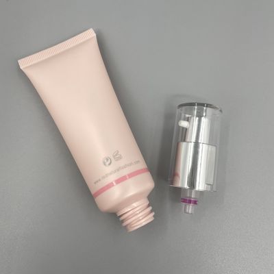 펌프를 가진 분홍색 BB 크림 빈 짜기 관 30ml 50ml 직경 30mm