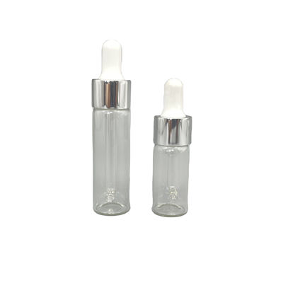 알루미늄 기름 점적기를 가진 10ml 15ml 유리제 화장용 병 직선 모양