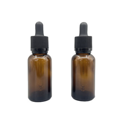 Phototaxis를 가진 불투명한 호박색 유리제 화장용 병 점적기 탬퍼 분명한 30ml