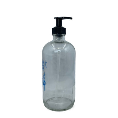로션 펌프를 가진 투명한 500ml 피부 관리 유리병 액체 반대로 UV