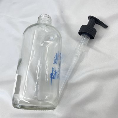 로션 펌프를 가진 투명한 500ml 피부 관리 유리병 액체 반대로 UV