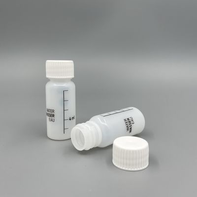 로션을 위한 작은 HDPE 플라스틱 병 10ml 백색 모자에 의하여 주문을 받아서 만들어지는 색깔 한 번 사용