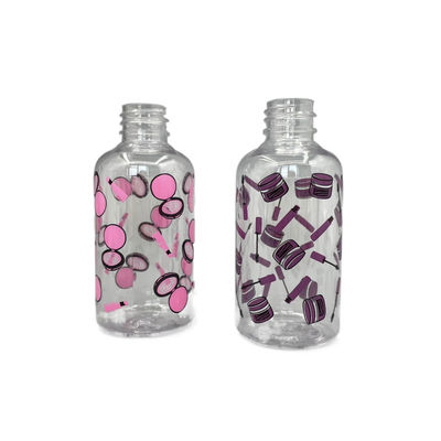 인쇄를 가진 투명한 보스턴 애완 동물 펌프 병 둥근 어깨 70ml 보습제