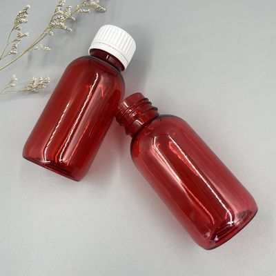 UV 빈 플라스틱 시럽에 대하여 탬퍼 명백한 모자를 가진 둥근 100ml 3.52OZ 병