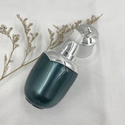 꽃 15ml 정유 병 점적기 타원형 모양 모자 0.53oz는 화장용을 위해 금속을 입혔습니다