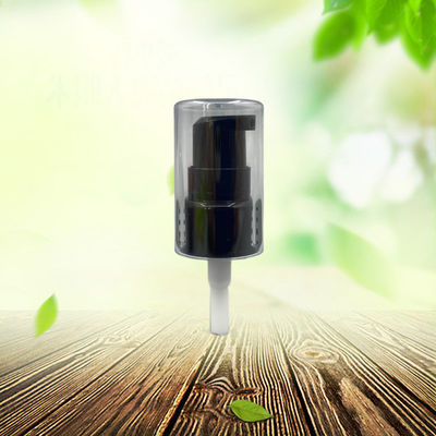 가득 차있는 명확한 모자를 가진 PP 검정 크림 펌프 분배기 20/410 304H 매끄러운 마감 0.2ML/T