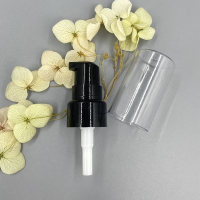 가득 차있는 명확한 모자를 가진 PP 검정 크림 펌프 분배기 20/410 304H 매끄러운 마감 0.2ML/T