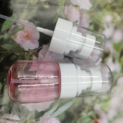 100ml Petg 펌프 병 투명한 분홍색 단 하나 패킹 정밀한 분무기 백색 얼굴 연약한 접촉