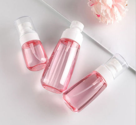 100ml Petg 펌프 병 투명한 분홍색 단 하나 패킹 정밀한 분무기 백색 얼굴 연약한 접촉
