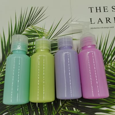 여행 세트 시리즈 스킨 케어 75ml 애완 동물 펌프 병 핑크 퍼플 라이트 그린 라이트 블루