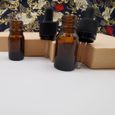 100ml 호박색 유리 화장품 병 점 적기 래칫 마감은 어린이를 보호합니다.